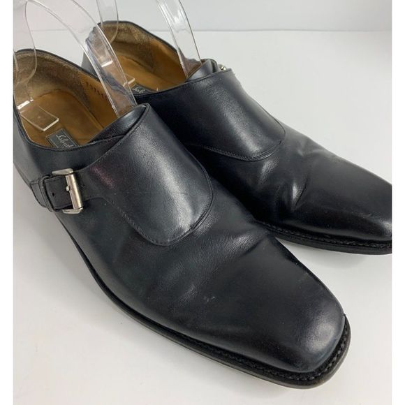 Salvatore Ferragamo Tramezza Single Monk Strap Dress shoes Men 9D Black 6105 main image 10